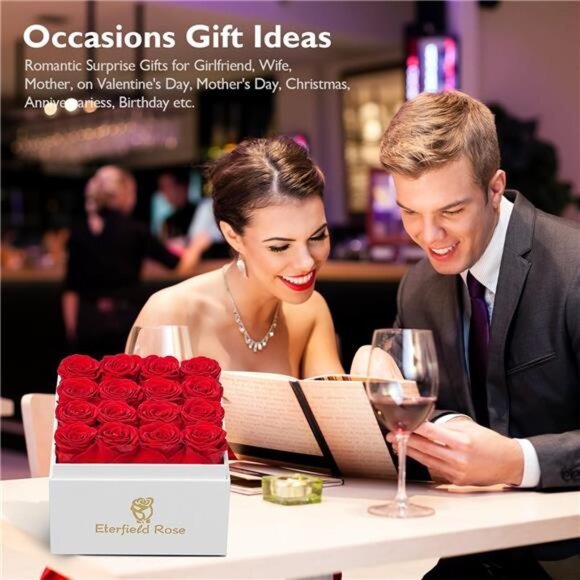 Eterfield Forever Flowers Preserved Roses Real Roses That Last a Year Rose Box - Picture 11 of 14